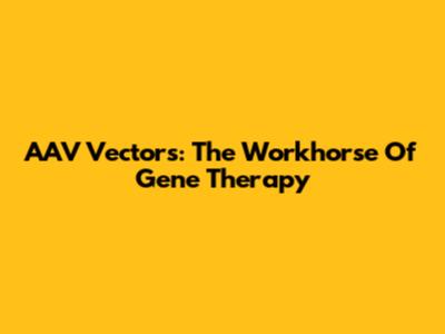 AAV Vectors: The Workhorse Of Gene Therapy