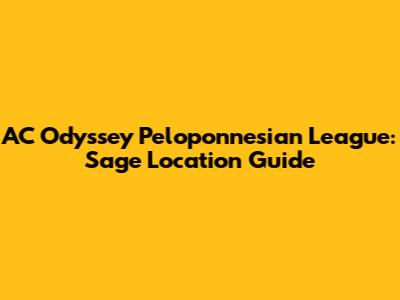 AC Odyssey Peloponnesian League: Sage Location Guide