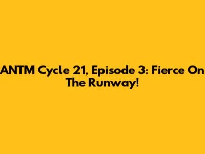 ANTM Cycle 21, Episode 3: Fierce On The Runway!