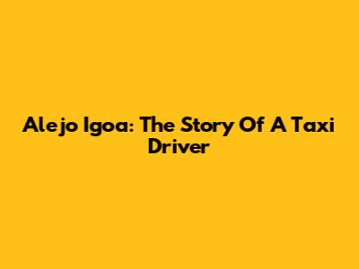 Alejo Igoa: The Story Of A Taxi Driver