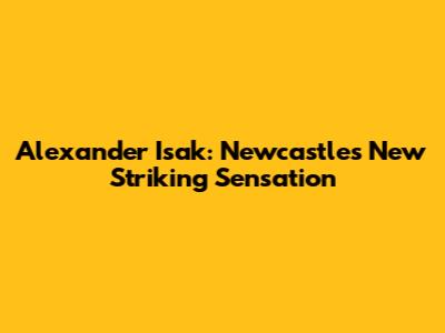 Alexander Isak: Newcastle's New Striking Sensation