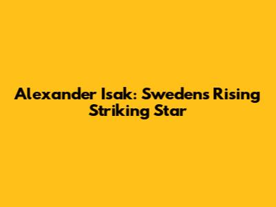 Alexander Isak: Sweden's Rising Striking Star