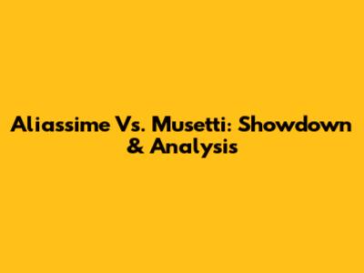 Aliassime Vs. Musetti: Showdown & Analysis