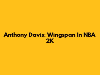 Anthony Davis: Wingspan In NBA 2K