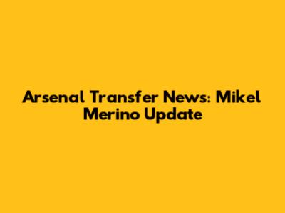 Arsenal Transfer News: Mikel Merino Update