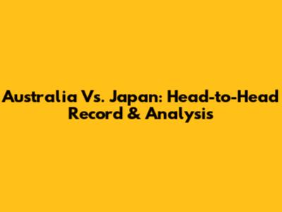 Australia Vs. Japan: Head-to-Head Record & Analysis