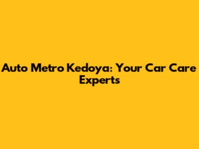 Auto Metro Kedoya: Your Car Care Experts