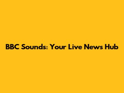 BBC Sounds: Your Live News Hub