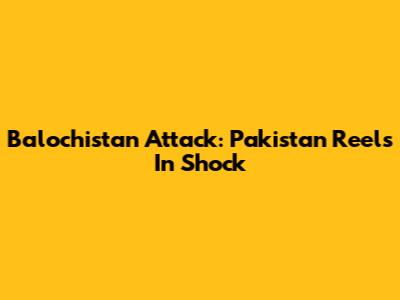 Balochistan Attack: Pakistan Reels In Shock