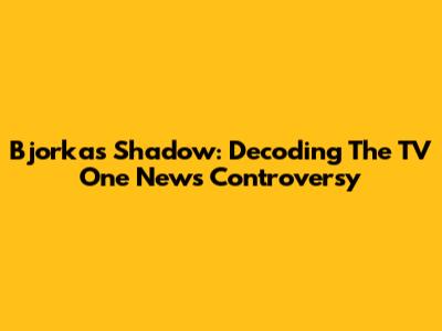 Bjorka's Shadow: Decoding The TV One News Controversy