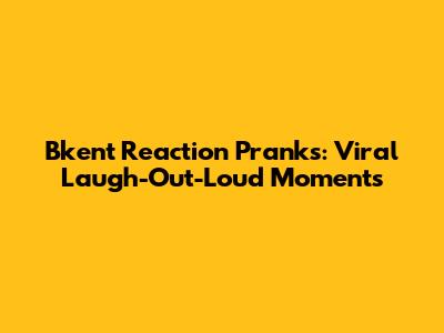 Bkent Reaction Pranks: Viral Laugh-Out-Loud Moments
