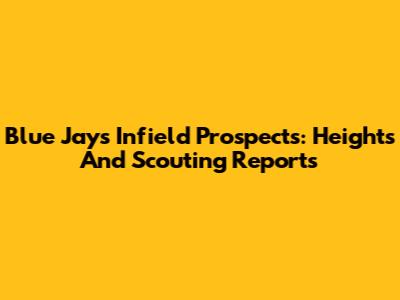 Blue Jays Infield Prospects: Heights And Scouting Reports