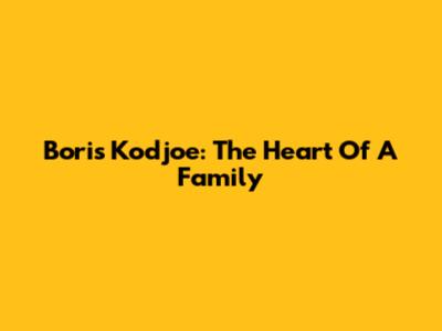 Boris Kodjoe: The Heart Of A Family