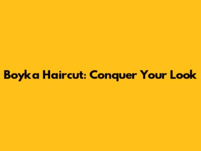 Boyka Haircut: Conquer Your Look