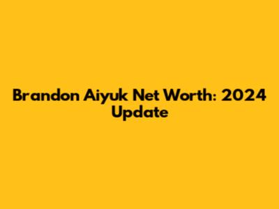 Brandon Aiyuk Net Worth: 2024 Update