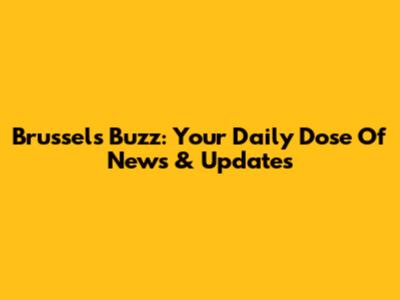 Brussels Buzz: Your Daily Dose Of News & Updates