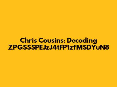 Chris Cousins: Decoding ZPGSSSPEJzJ4tFP1zfMSDYuN8