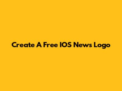 Create A Free IOS News Logo