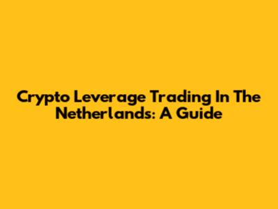 Crypto Leverage Trading In The Netherlands: A Guide