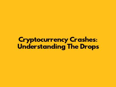 Cryptocurrency Crashes: Understanding The Drops