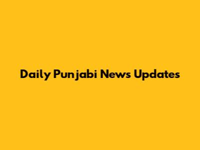 Daily Punjabi News Updates