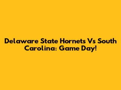 Delaware State Hornets Vs South Carolina: Game Day!