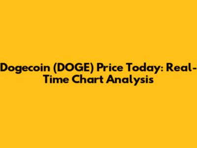 Dogecoin (DOGE) Price Today: Real-Time Chart Analysis