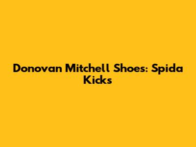 Donovan Mitchell Shoes: Spida Kicks