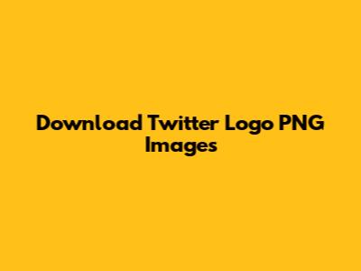 Download Twitter Logo PNG Images
