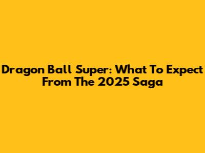 Dragon Ball Super: What To Expect From The 2025 Saga
