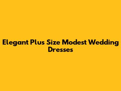 Elegant Plus Size Modest Wedding Dresses