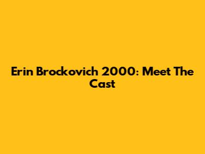 Erin Brockovich 2000: Meet The Cast