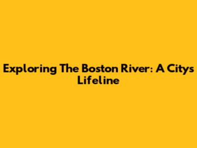 Exploring The Boston River: A City's Lifeline