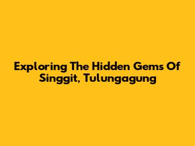 Exploring The Hidden Gems Of Singgit, Tulungagung