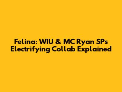 Felina: WIU & MC Ryan SP's Electrifying Collab Explained
