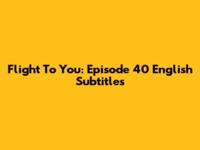 Flight To You: Episode 40 English Subtitles