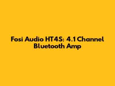 Fosi Audio HT4S: 4.1 Channel Bluetooth Amp