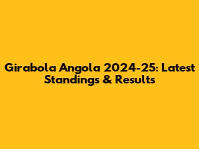 Girabola Angola 2024-25: Latest Standings & Results