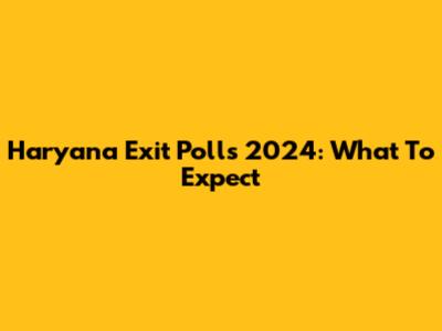 Haryana Exit Polls 2024: What To Expect