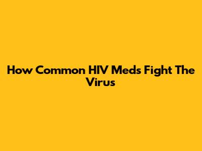 How Common HIV Meds Fight The Virus