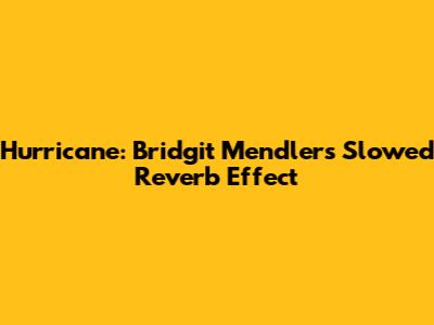 Hurricane: Bridgit Mendler's Slowed Reverb Effect