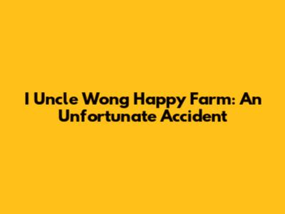 I Uncle Wong Happy Farm: An Unfortunate Accident