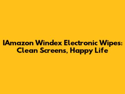 IAmazon Windex Electronic Wipes: Clean Screens, Happy Life