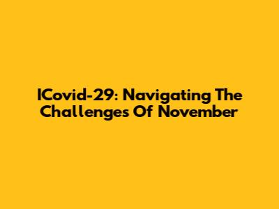ICovid-29: Navigating The Challenges Of November