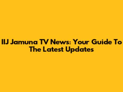 IIJ Jamuna TV News: Your Guide To The Latest Updates