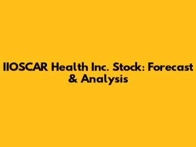IIOSCAR Health Inc. Stock: Forecast & Analysis