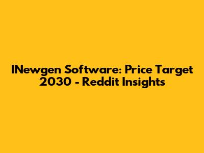 INewgen Software: Price Target 2030 - Reddit Insights