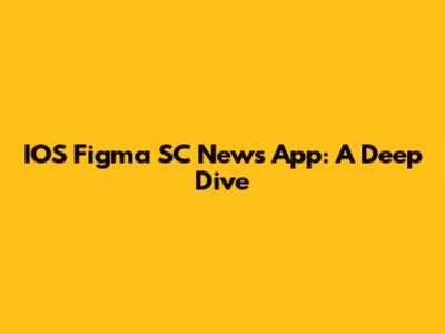 IOS Figma SC News App: A Deep Dive