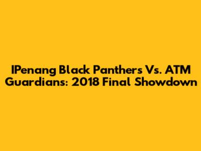 IPenang Black Panthers Vs. ATM Guardians: 2018 Final Showdown