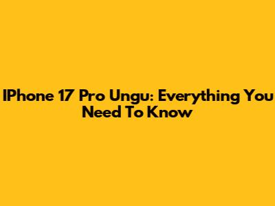 IPhone 17 Pro Ungu: Everything You Need To Know